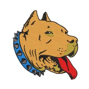 American Pitbull Machine Embroidery Pattern Design