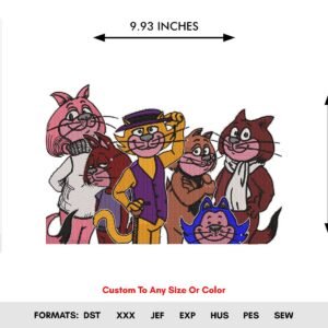 Top Cats Machine Embroidery Design