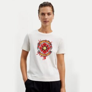 Red Flower Monogram Machine Embroidery Pattern