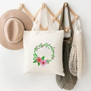 Floral Wreath Embroidery Designs & Frame Instant Download