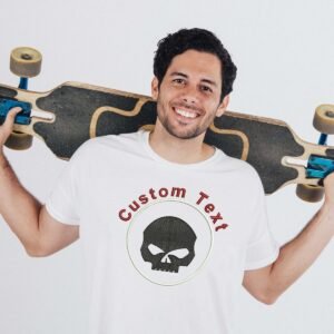 Halloween Embroidery Pattern With Skull Monogram