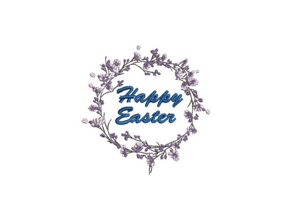Easter Monogram Floral Machine Embroidery Pattern