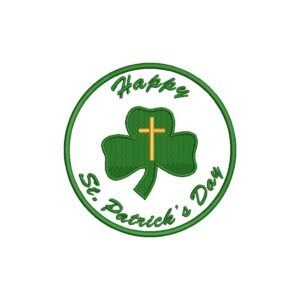 St Patrick Clover Leaf Machine Embroidery Pattern, 3 Sizes