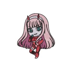 Zero Two Chibi Machine Embroidery Pattern