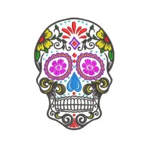 Day of Dead Skull Machine Embroidery Design