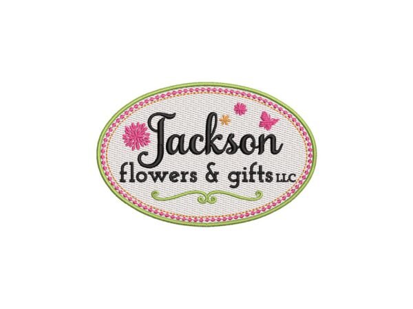 Flower Badge Machine Embroidery Pattern