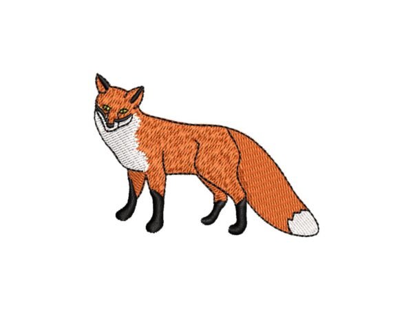 Cute Fox Machine Embroidery Pattern Animal Design