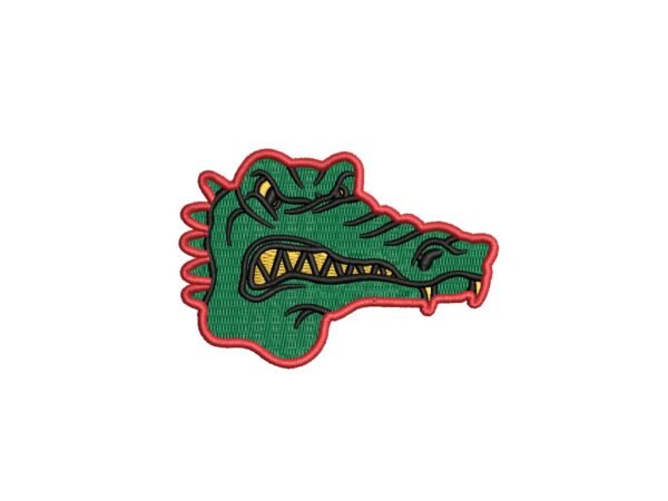 Alligator Machine Embroidery Pattern, Crocodile Embroidery Design