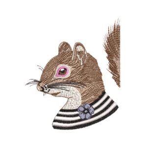 Cute Squirrel Chipmunk Machine Embroidery Pattern