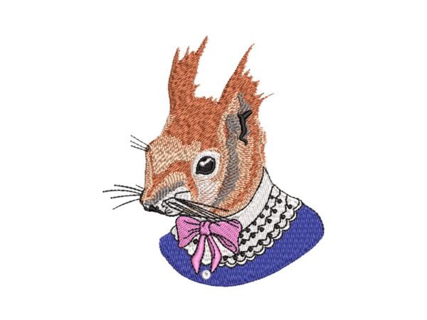 Chipmunk Squirrel Animal Machine Embroidery Pattern