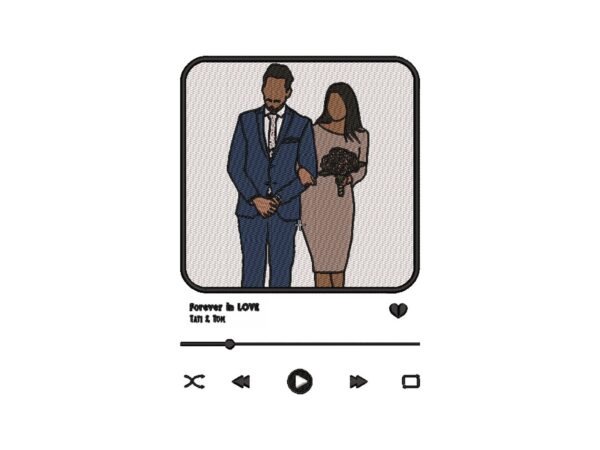 Valentine's and Anniversary Album Cover Machine Embroidery Pattern