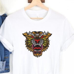 Wild Tiger Face Embroidery Pattern