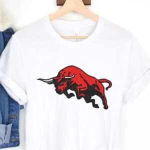 Red Bull Embroidery Pattern, Wild Animal Embroidery Design