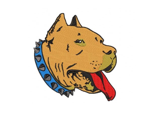 American Pitbull Machine Embroidery Pattern Design