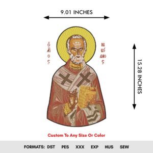 Christmas Santa Claus Machine Embroidery Pattern