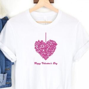 Happy Valentine's Day Heart Embroidery Pattern