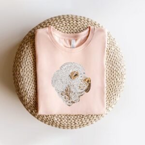 Puppy Dog Embroidery Design, Clumber Spaniel Embroidery Pattern