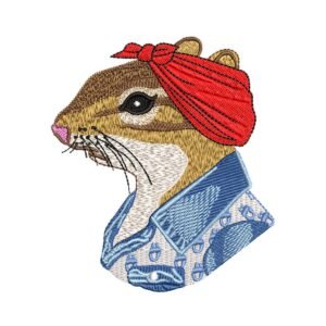 Animal Chipmunk Squirrel Machine Embroidery Pattern