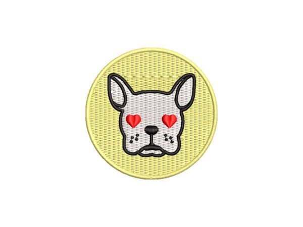 Love Dog Machine Embroidery Pattern For Valentine's Day
