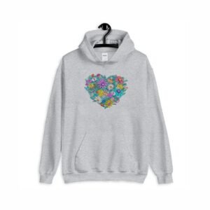 Floral Spring Embroidery Pattern, Flower Heart