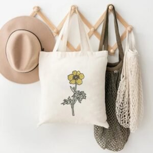 Yellow Wildflower Machine Embroidery Design Buttercup Pattern