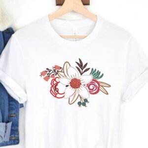 Daisy Bouquet Machine Embroidery Pattern, Pastel Flower Design