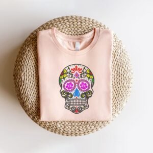 Mexican Embroidery Design - Day Of The Dead Skull Embroidery Pattern