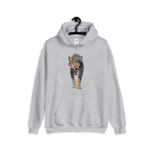 Embroidery Pattern of a Roaring Wolf, Forest Animal Design, Wildlife Pattern