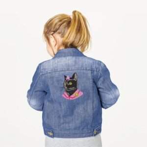 Animal Machine Embroidery Pattern Black Cat