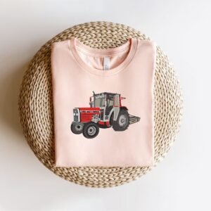 Red Farm Tractor Embroidery Pattern Machine embroidery design.