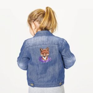 Purple Fox Machine Embroidery Design