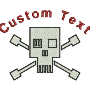 Robot Halloween Skull Pattern For Machine Embroidery