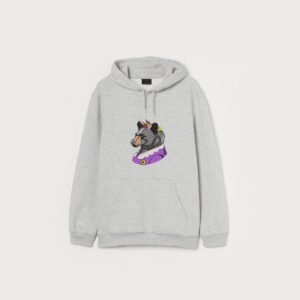 Black Bear Lady Embroidery Pattern Purple Bear