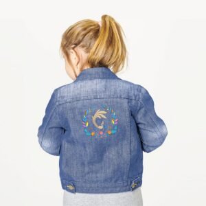 Peacock Monogram Colorful Frame Machine Embroidery Pattern