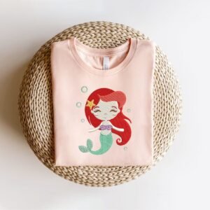 Cute Mermaid Machine Embroidery Design, Sea Theme Fish Embroidery
