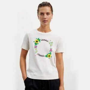 Sunflower Wreath With Monogram Embroidery Pattern