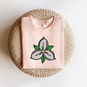 Trillium Flower Design For Embroidery Machine